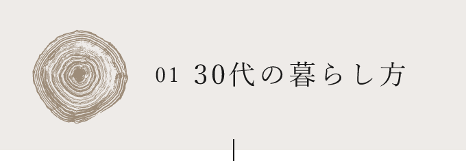 01 30代の暮らし方