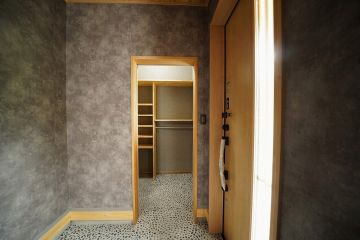 洗い出し仕上げが和モダンの雰囲気を演出