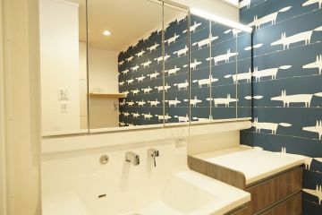 朝の準備住宅を回避する、ワイドな洗面台