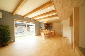 床材は、淡く美しい木肌のヨーロピアンメープルフローリング