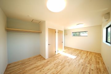 子供の成長に合わせて将来間仕切りできる設計に