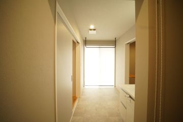 日当たりの良い南側に設けたランドリールーム