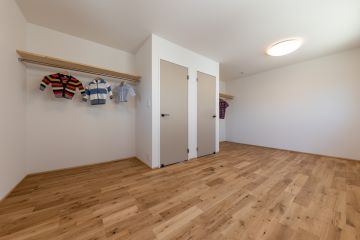 子供部屋は将来間仕切り出来る設計に