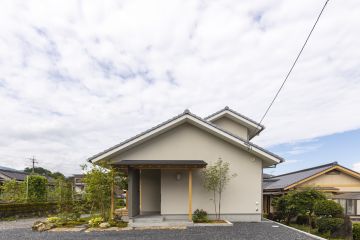 外壁は、エスケー化研のベルアート吹付